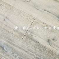 Aged Distressed Stained Oak Engineered Wood Flooring