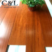 Natural color prefinished Real Burma Teak engineered wood flooring