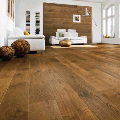 Hot selling smoked dark color European oak parquet rovere spazzolato